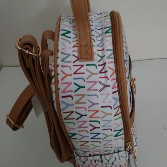 Jones New York Valerie Logo Backpack White - Picture 4 of 16